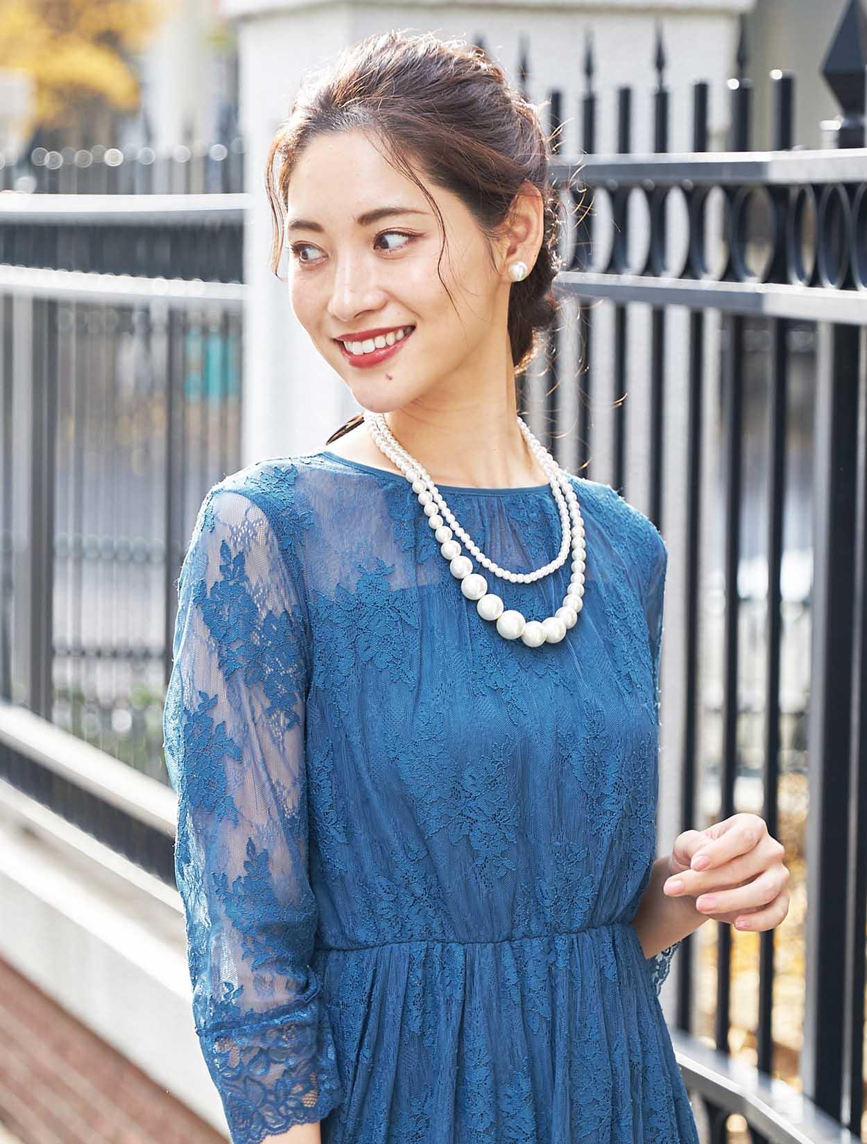 NONTOKYO ターコイズ フリンジロングドレス上下 カラードレス ロングドレス 演奏会 イブニングドレス プリンセス