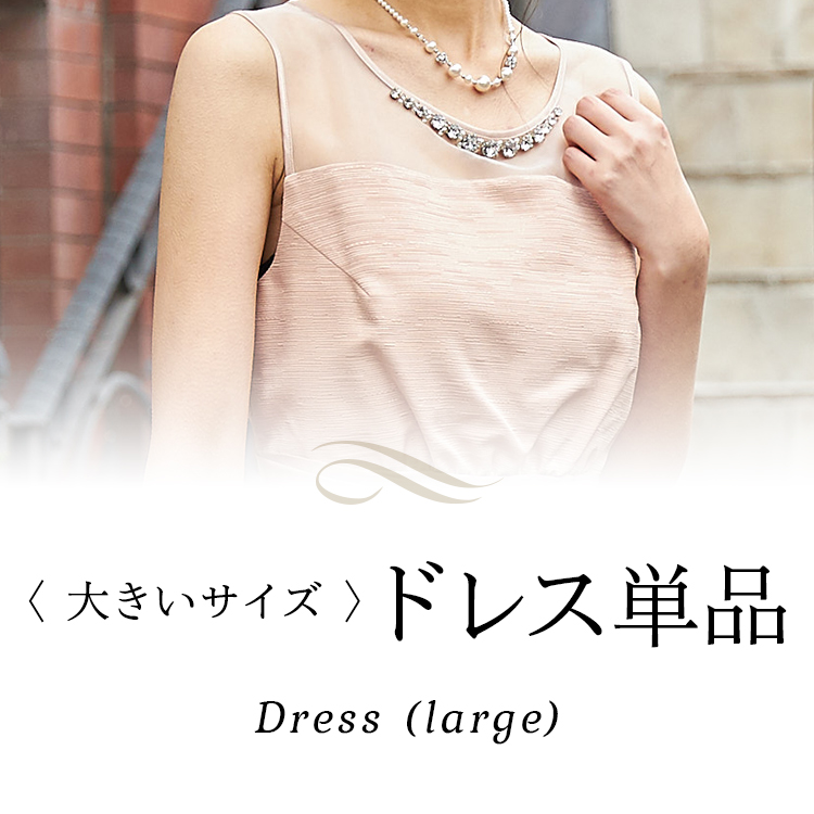 大きいサイズ 単品ドレス