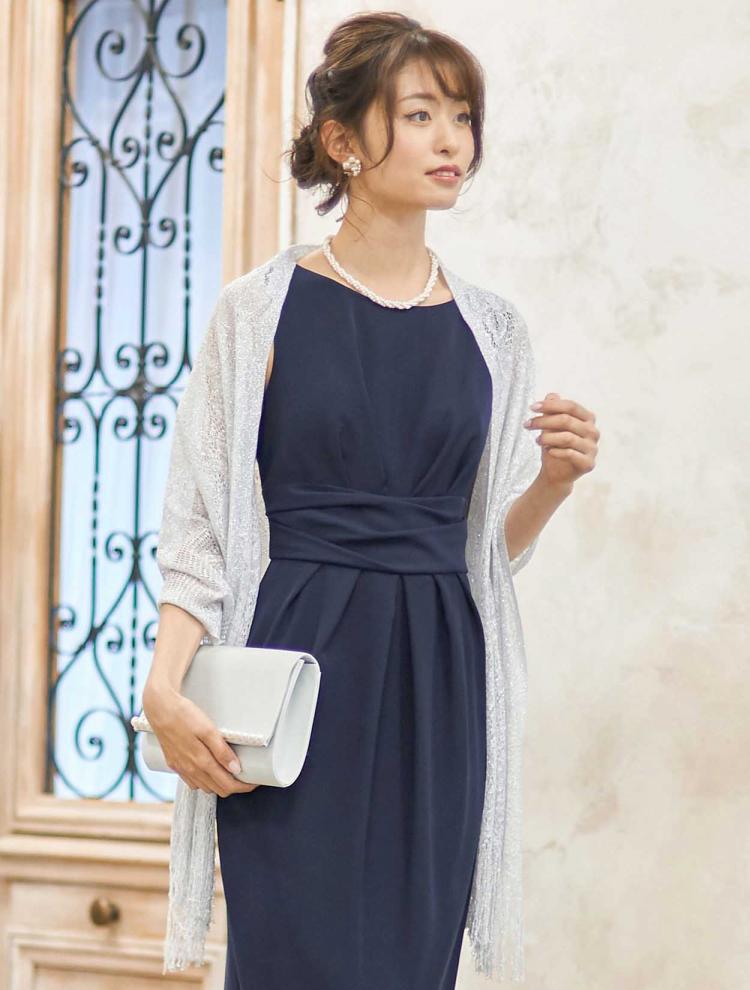 【大きいサイズ】レースアップコクーンドレス（SET3033）