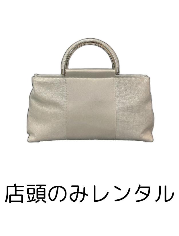 ラメハンドバッグ（シルバー）